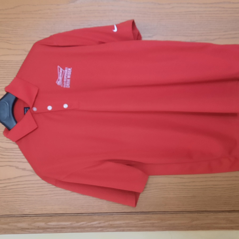 Red Nike Budweiser Mens Polo Shirt